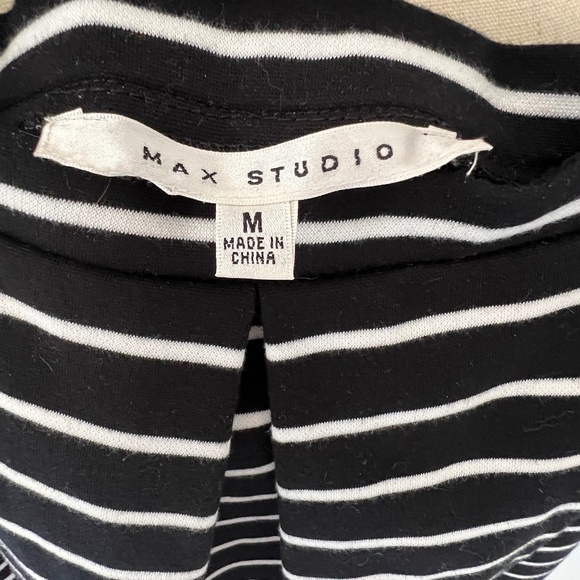 Max Studio Pleated Striped Mini Skirt w/Pockets Size M - Picture 5 of 8